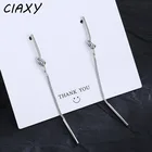 Серьги CIAXY с кисточками и узлом для женщин, 925, темпераментные длинные серьги с проволокой для ушей, Модные Простые Ювелирные изделия серебряного цвета