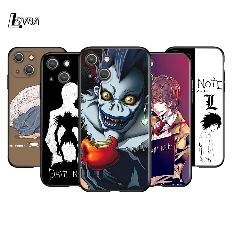 

Death Note Comic Anime Silicone Cover For Apple IPhone 13 12 Mini 11 Pro XS MAX XR X 8 7 6S 6 Plus 5S SE Black Phone Case