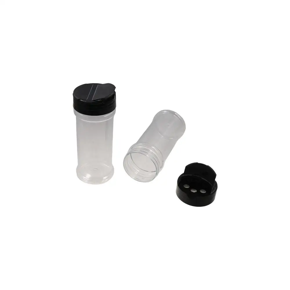 200ml Clear Plastic Spice Jar Transparent Seasoning Bottle Butterfly Cover Refill Containers Cumin Powder