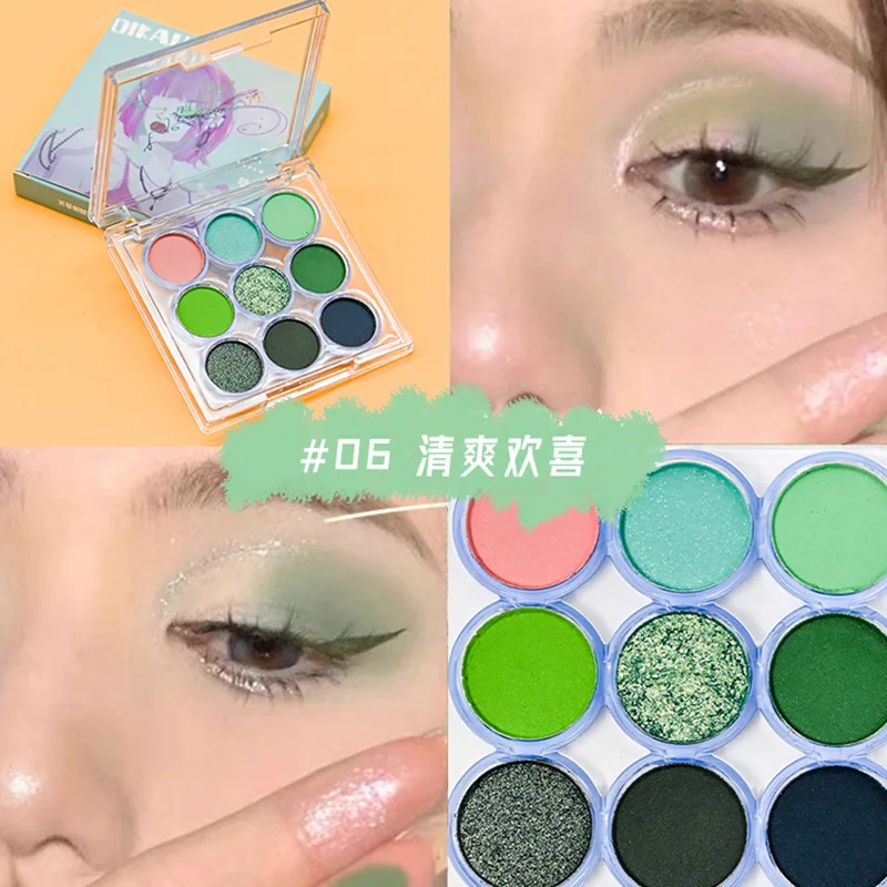 

Dikalu Makeup Palette Green Glitter Eyeshadow Highly Pigmented Green Christmas Makeup Palettes Green Makeup Eye Shadow Pallet