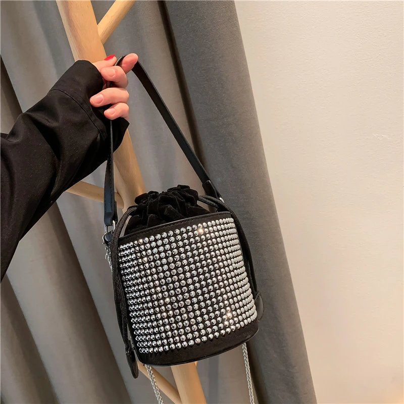 Summer Diamond Bucket Bags For Women 2023 Female Crossbody Bag Lady Handbags And Purses Sac Main Femme Messenger Bag Bolsos