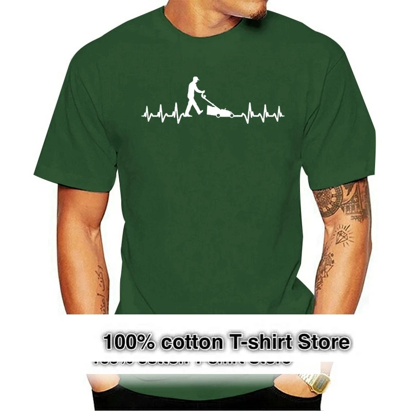 Men Creative Casual Custom Tee Shirts Its In My Heartbeat Greenkeep Gardening Tshirt Free Uk T Shirts