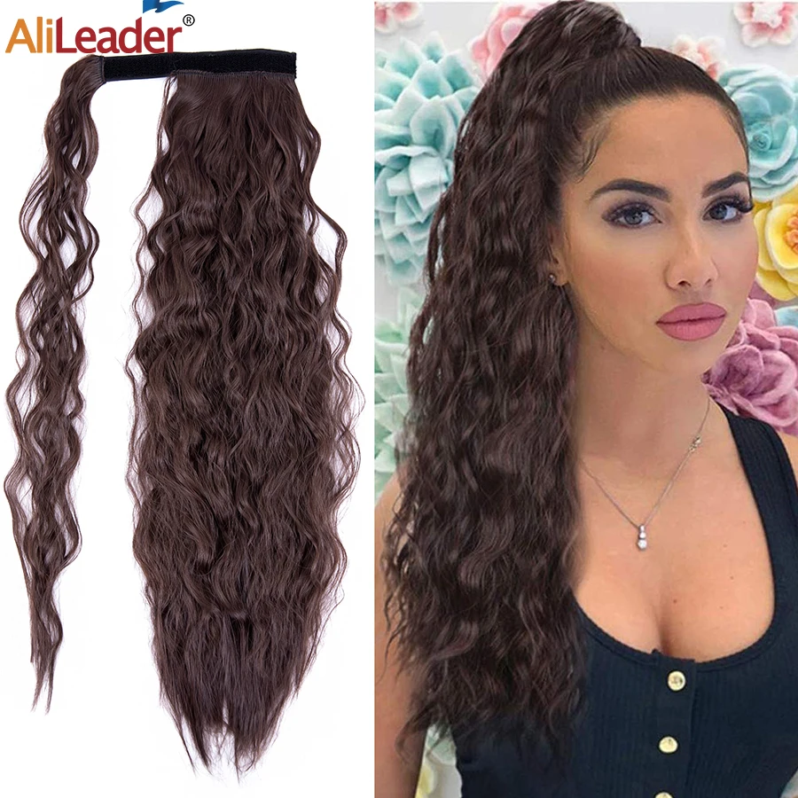 

Fashion Clip-on Hair Ponytail Synthetic Fake Hair Pieces Wrap On Clip Ponytail Curly Pony Tail Hair For Women