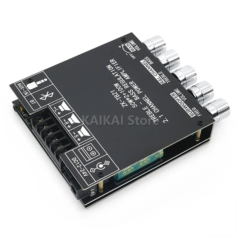 ZK-TB21 TPA3116D2 Bluetooth 5 0 Плата усилителя сабвуфера 50WX2 + 100 Вт 2 1-канальная плата