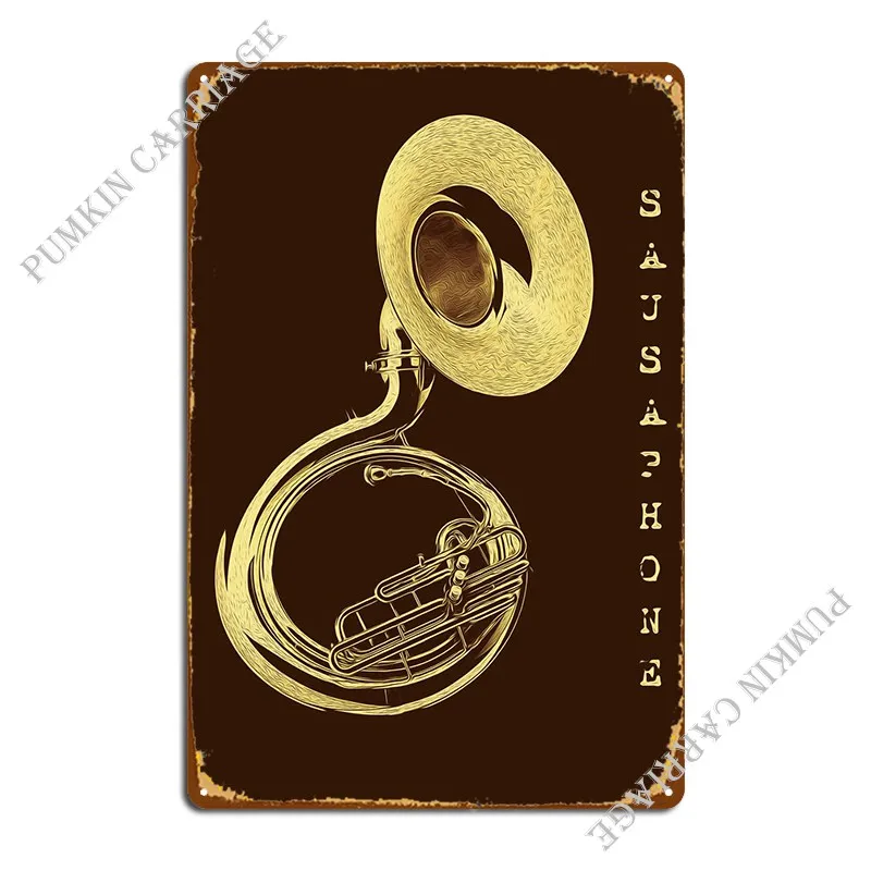 

Sousaphone металлический знак настенная роспись клубный персонаж кинотеатр Забавный жестяной знак плакат