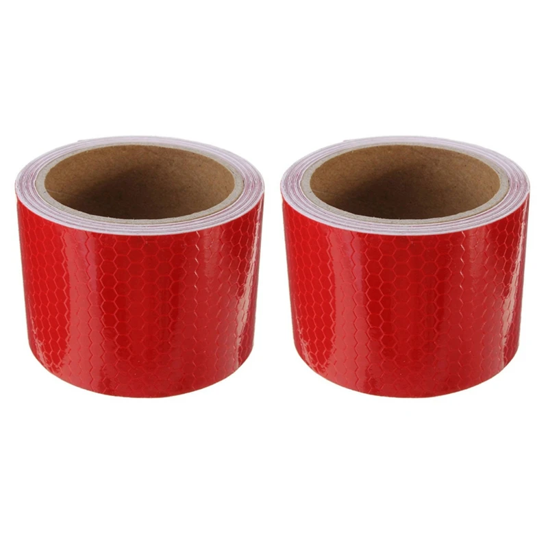 

2PCS 5Cm X Tape Warning Tape Reflector Tape Security Tape, Red