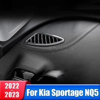 abs carbon fiber car dashboard air conditioning vent outlet cover for kia sportage nq5 2022 2023 hybrid x gt line accessories