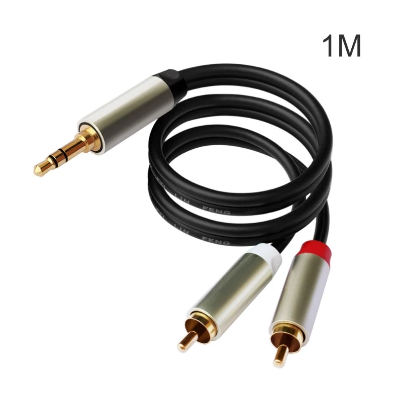 

RCA to 3.5mm Cable, Aux to RCA Headphone Male to Male Jack Adapter 1/8 to RCA Y Cord for Smartphones, MP3, Tablets B36A