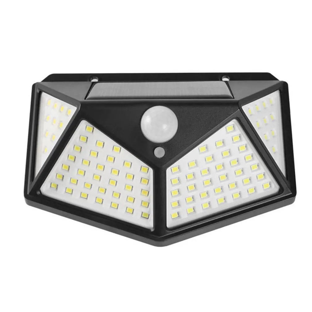 

100 LED Solar Wall Lamp PIR Motion Sensor Light Outdoor Waterproof Garden Courtyard Solar Street Lights Lighting 3 Modes