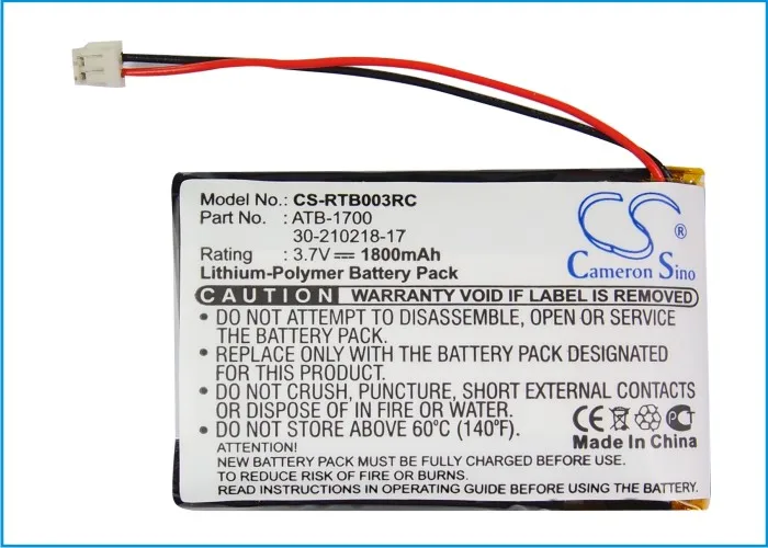 

CS 1800mAh Battery For RTI 30-210218-17 ATB-1700 RTI T3V T3-V T3-V+