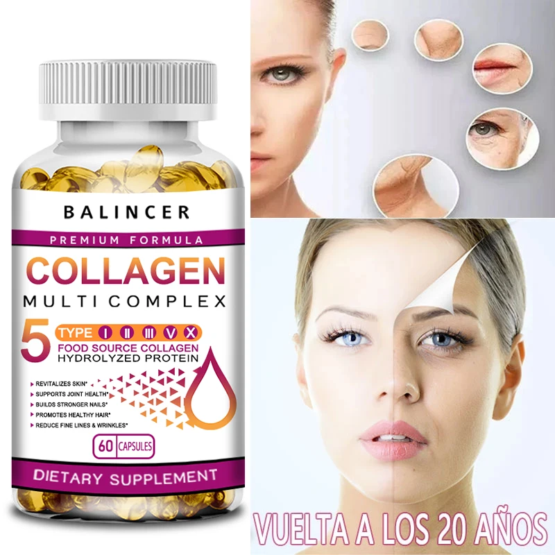 

Balincer Hydrolyzed Collagen Capsules Support Skin Hair Joint Nails Health Anti-aging Feminine Nutritional Supplement