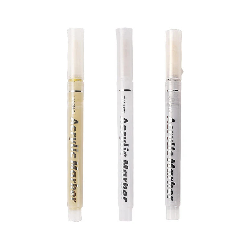 

Маркеры Hopk 3шт., золото, серебро, белый