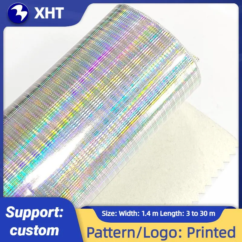 

1.37x3m Bright Color Holographic Laser Mirror Light Cross Design PU Faux Leather Fabric Sheet for Shoe/Bag/DIY Accessories