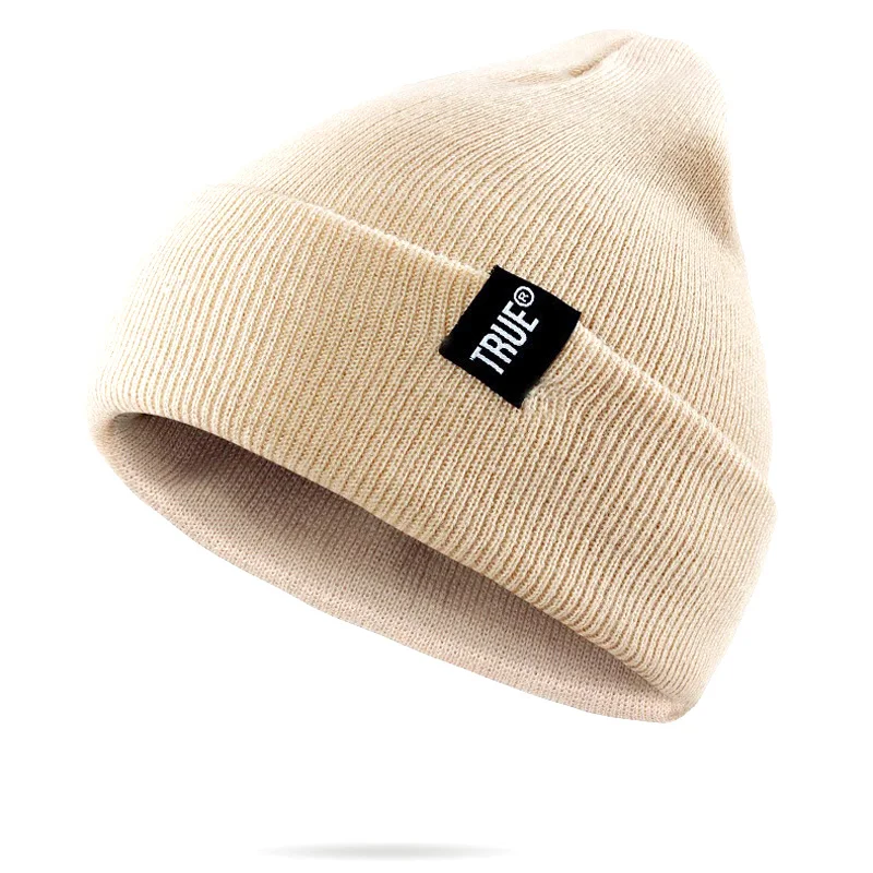 

Beanie Caps For Men Women Solid Color Elastic Thick Knitted Hat Casual Couple Hip-hop Hat Winter Warm Soft Ski Cap