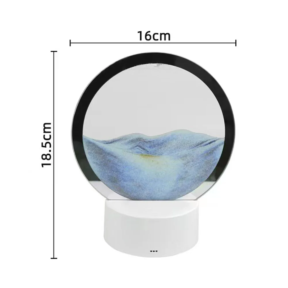 

Moving Sand Quicksand Table Lamp Dynamic Sand Painting Sand 3D Flowing Sand Landscape Natural PS 16x18.5 Cm Size