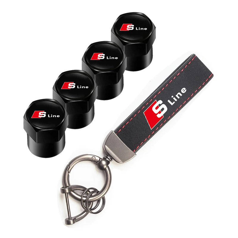 Колпачки для клапанов автомобильных шин замшевые колпачки Audi Sline A3 A1 A4 A6 B8 A5 B7 C7 A7 A8