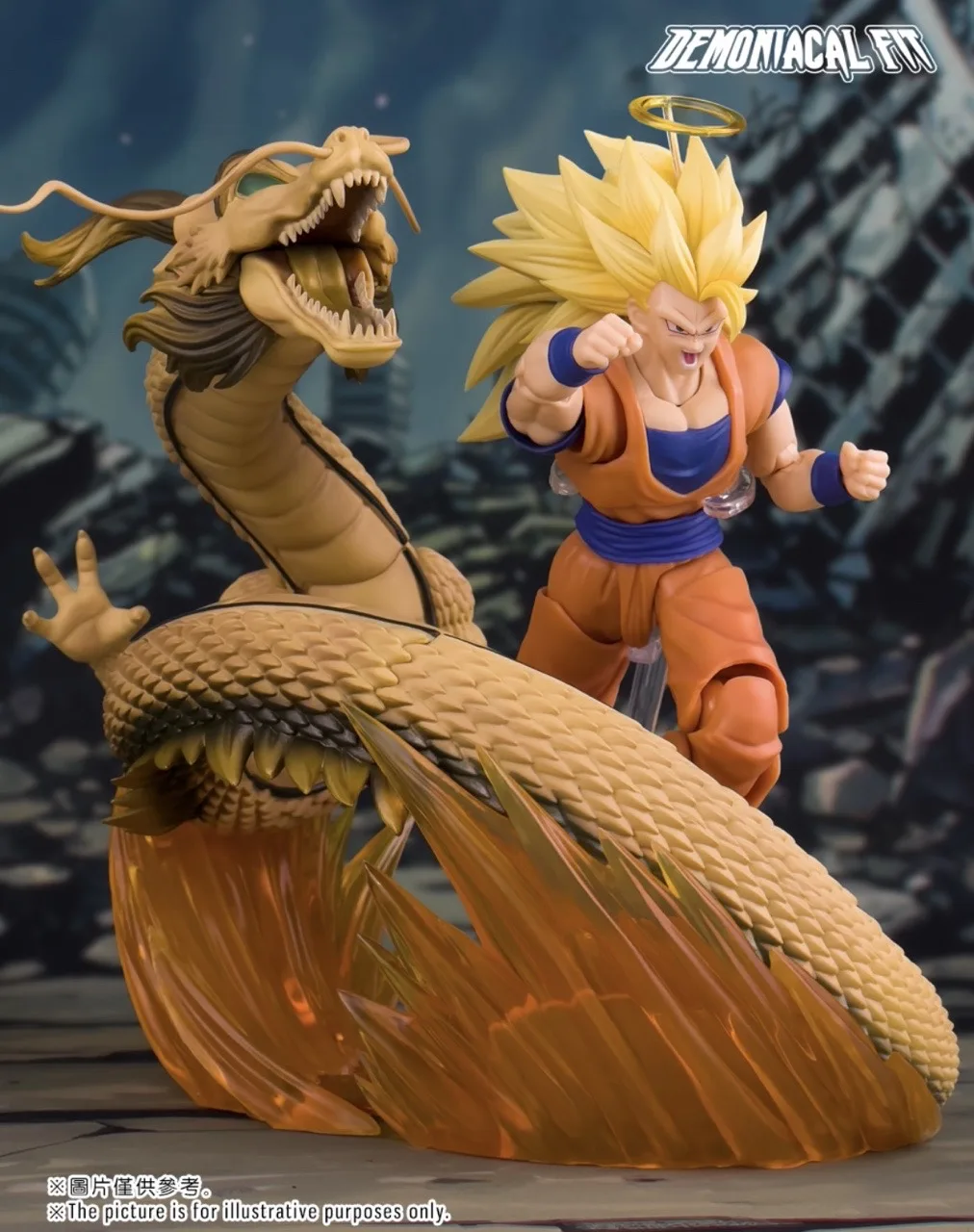 Фото В наличии: Фигурка Супер Сайян 3 Гоку 1/12 SHF Demoniacal Fit Dragon Ball Z SSJ3, подвижная ПВХ-фигурка для фанатов №5