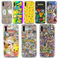 clear soft tpu case for samsung galaxy note 20 ultra 5g 8 9 10 lite plus a50 a70 a20 a01 cover japan pokemon ocket monster anime