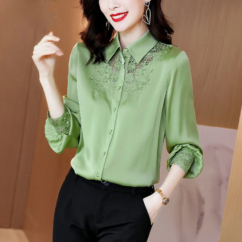 

Женские однотонные рубашки с сетчатым принтом, женские винтажные простые свободные блузки, топы, женские свободные Стильные топы с длинным ...