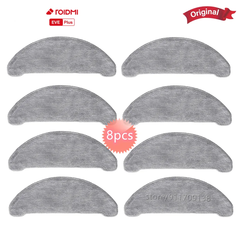 

6pcs、8pcs original full cover cleaning mop ，for roidmi Eve plus vacuum sweeping cleaning robot accessories