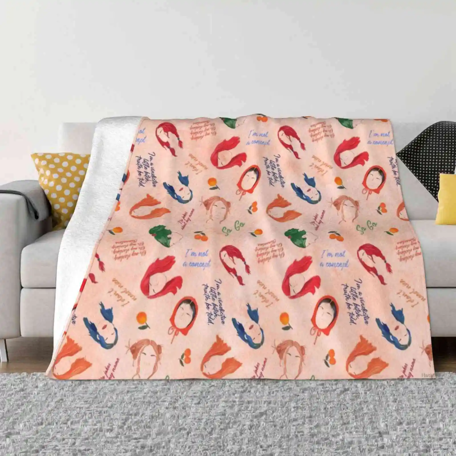 Цитаты Клементинского трендового стиля забавное модное мягкое одеяло вечное