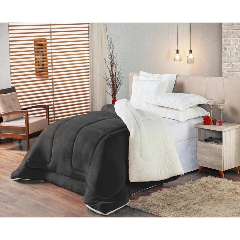 

Blanket Couple Fry Queen Microfiber Double Face Black
