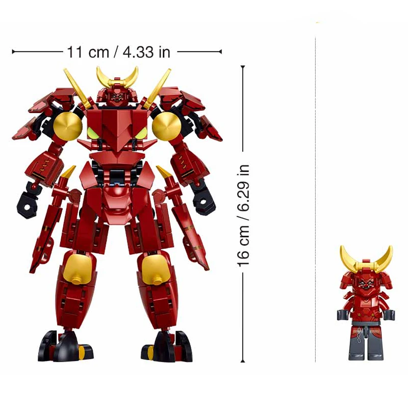 Фото Горячий Sluban Phantom Ninja Warrior Mech Robot, строительные блоки, мини-фигурка, детские игрушки на день рождения, праздничные подарки №4