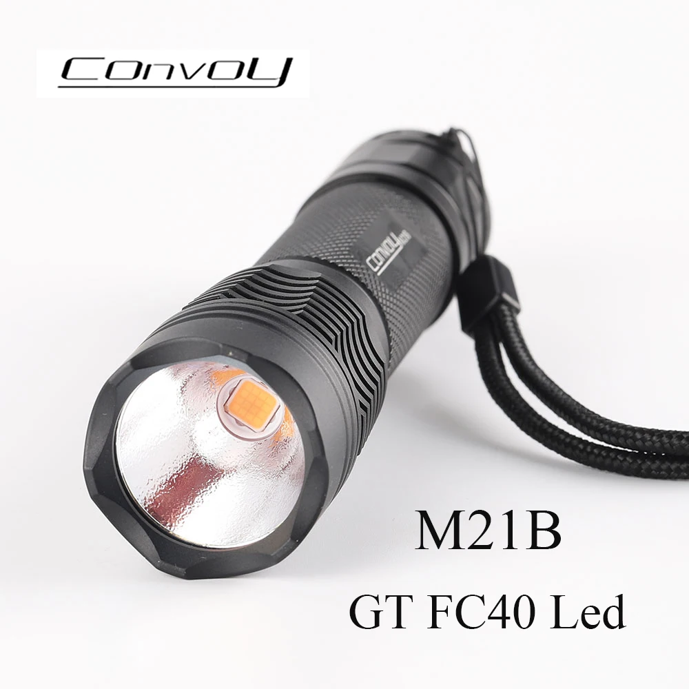 Convoy M21B с фонариком GT FC40 светодиодный фонарик Linterna 21700 высокая мощность лампа для