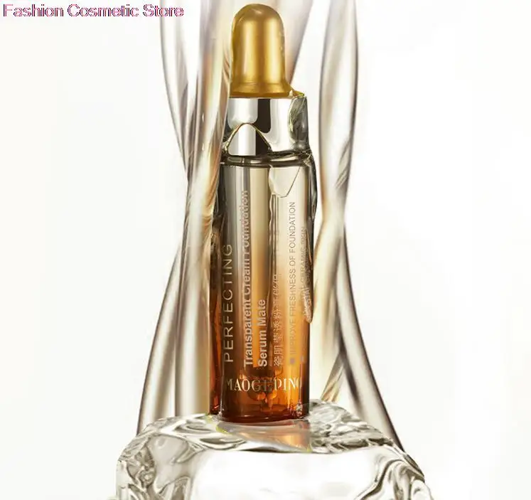 

Maogeping 15ml Porcelain Skin Brightening Perfecting Transparent Cream Foundation Serum Mate Improve Freshness Foundation