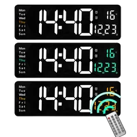 nordic style large screen display led clock remote control electronic digital clock for living room bedroom wall clock decor