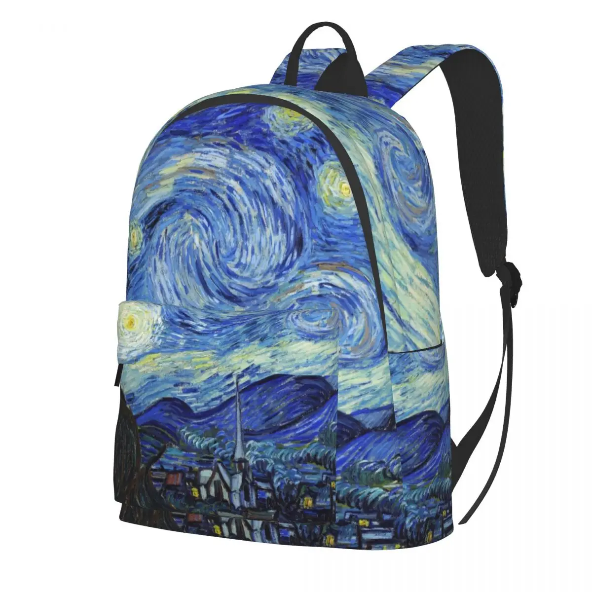 

Moon Starry Night Backpack Vincent van Gogh Boy Gril Polyester Travel Backpacks Print Kawaii High School Bags Rucksack