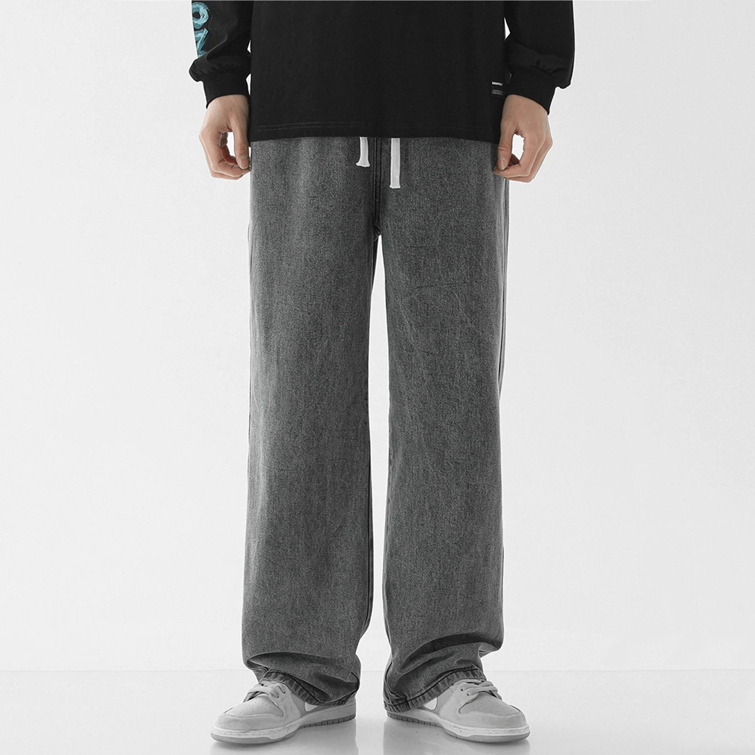 Men's Jeans Pants Casual Vintage Baggy Clothing Straight Leg Trousers Korean Fashion Man Streetwear Pop Harajuku Oversize Pants