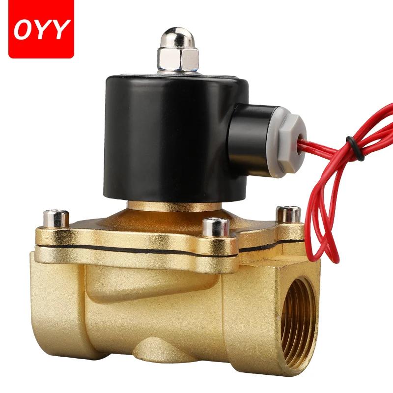 

Normally Closed Solenoid Water Gas Valve Pure Copper Coil AC220V DC24V 12V Water Pipe Solenoid Switch Valve