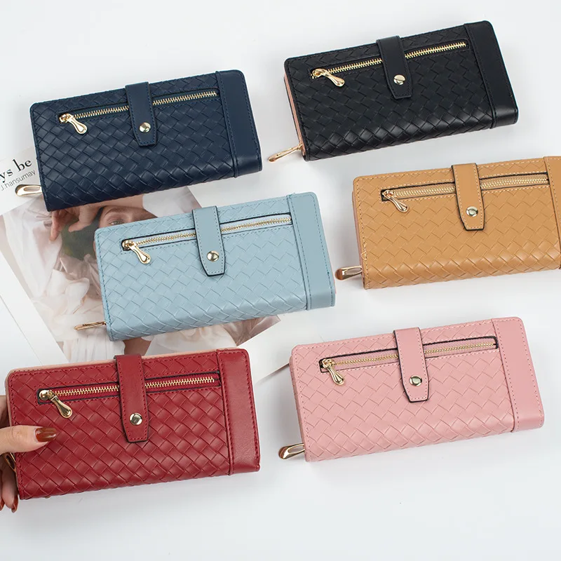 

Женский Длинный кошелек, кожаные кошельки с защитой от кражи, Дамский клатч, женские кошельки на молнии с монетницей, кошельки для телефона ...