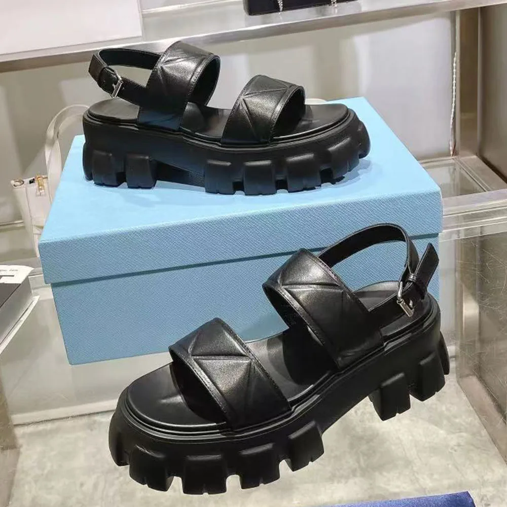 

Женские босоножки на массивной резиновой платформе, черные или Белые Повседневные босоножки на квадратном каблуке, лето 2023