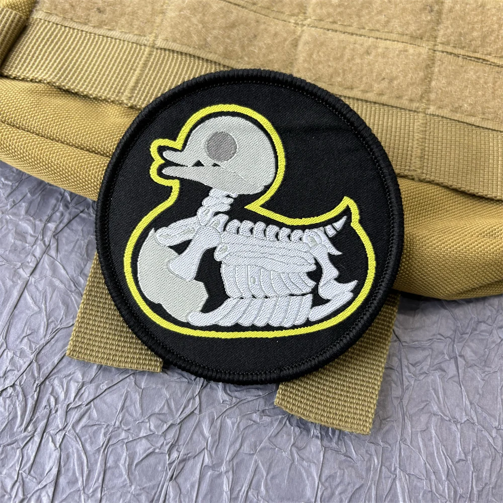 Забавные наклейки на одежду с изображением утки из мультфильма милые нашивки для