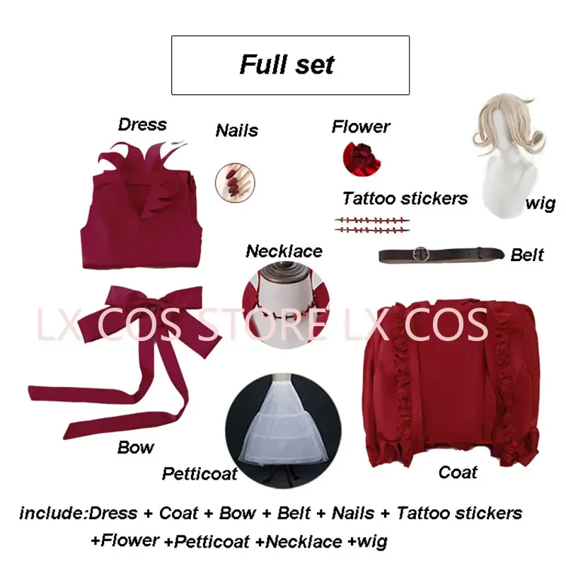 Костюмы для косплея Game Identity V Survivor Bloody Queen Mary костюм оригинальная кожа красные