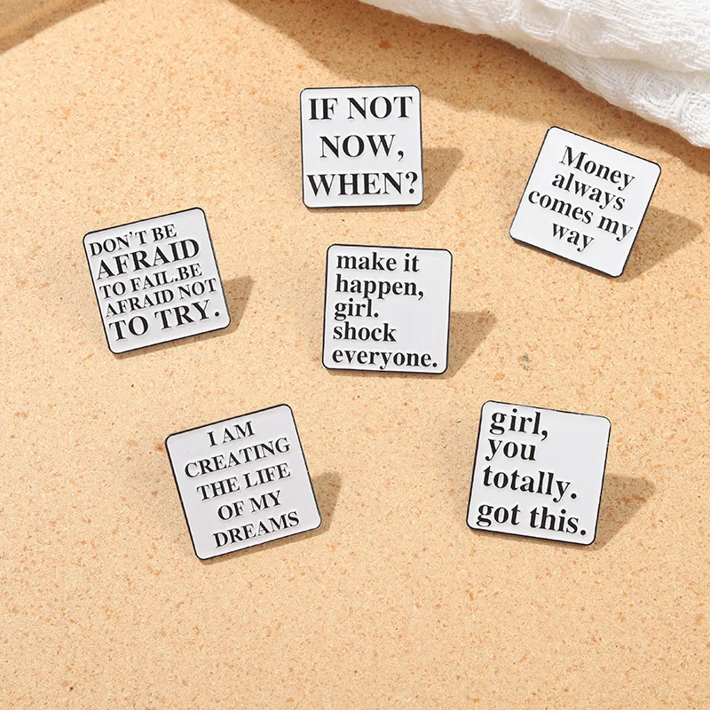 

1 английская гравировка в минималистичном стиле, горячий продавец, эмалированная Шпилька, значки на лацкан, ювелирные изделия, подарок, забавная милая Мода