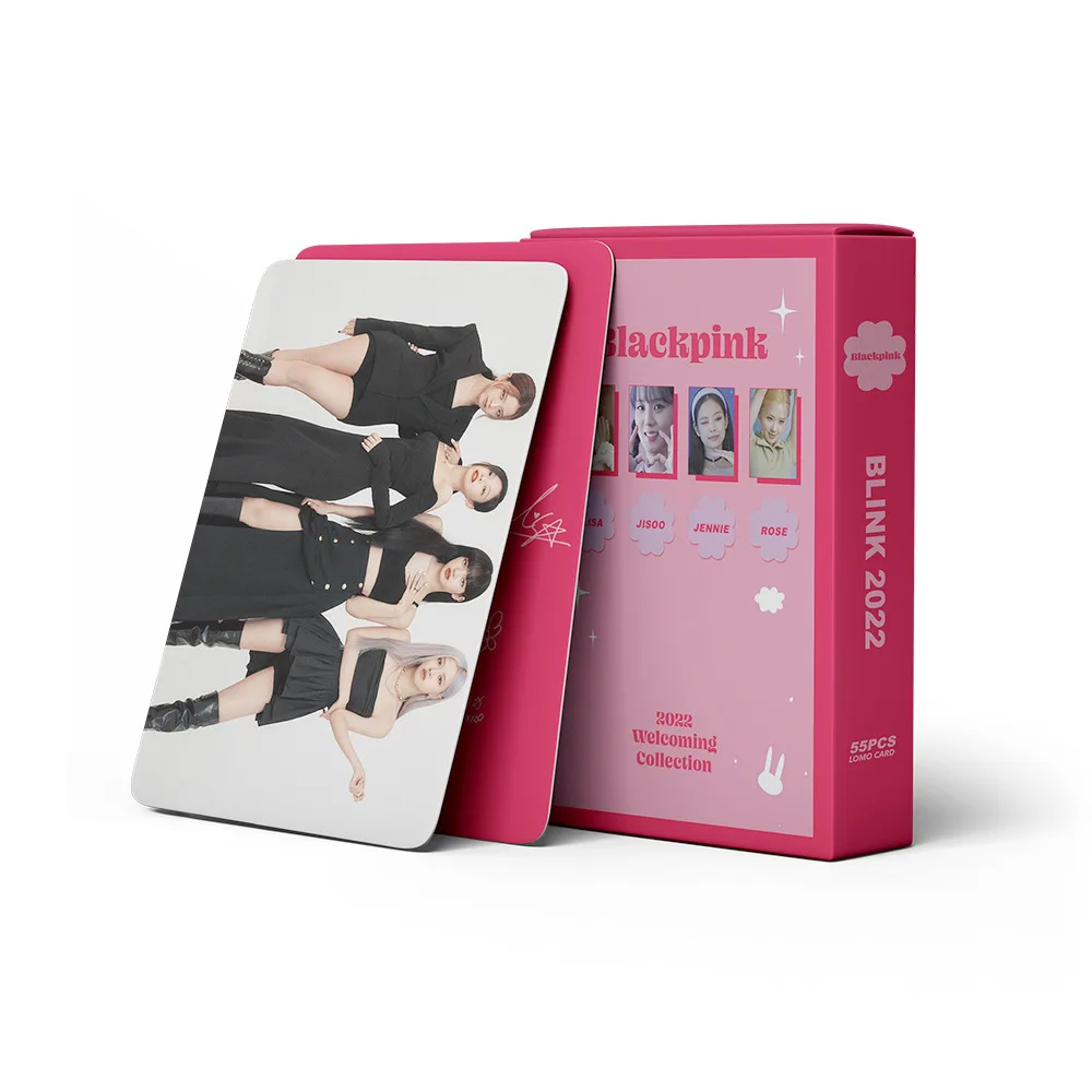 

NEW Kpop Black Twice Pink Album Photocards JISOO JENNIE LISA ROSE Collectible LOMO Card 54PCS/Set Bookmarks Fans Gift