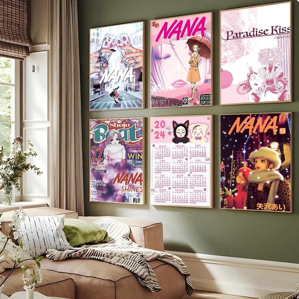 Японское классическое аниме NANA DIY липкий постер ретро наклейка из крафт-бумаги