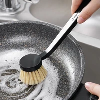 new coconut fiber pot brush kitchen long handle plastic pan brush stovetop pot brush grease resistant pan brush kitchen items