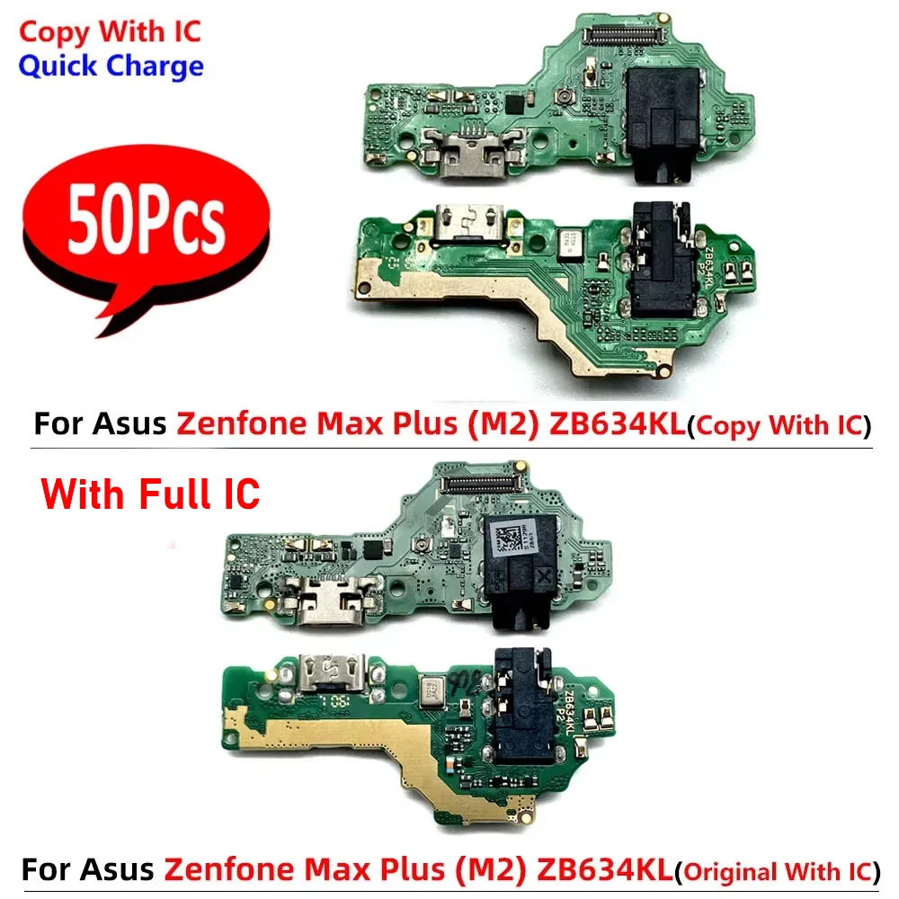 50 шт. для Asus Zenfone Max Plus (M2) ZB634KL A001D USB-порт разъем зарядного устройства зарядная