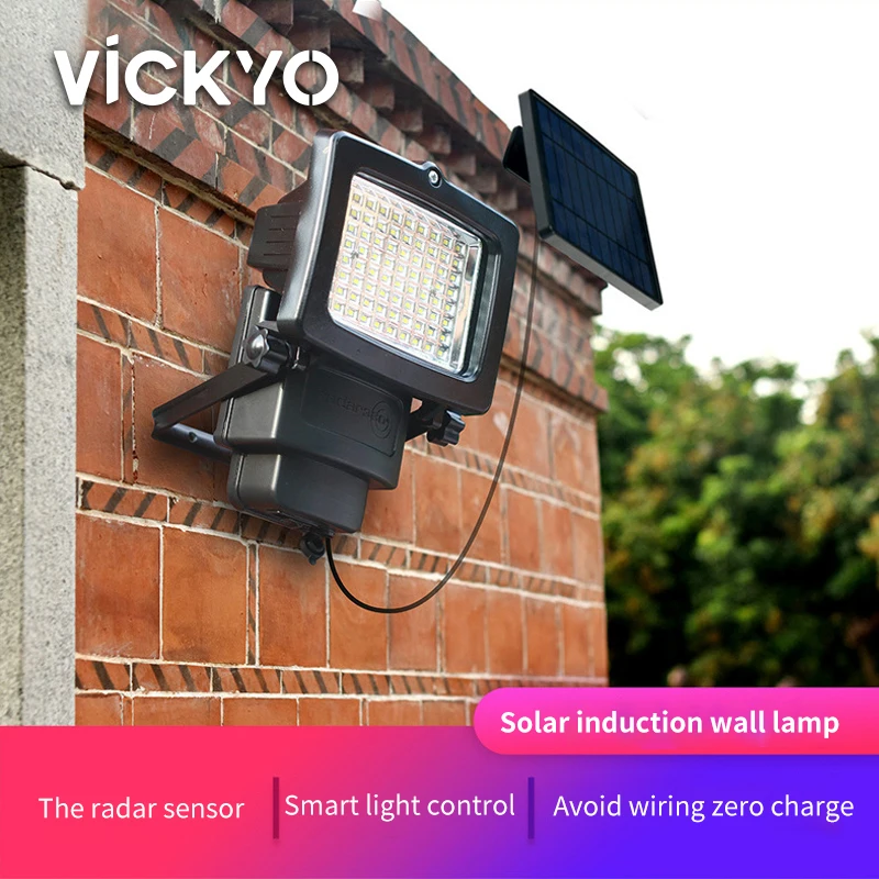 

VICKYO Outdoor Solar LED Light 360° Radar Sensor Lamp Super Bright Floodlight Garden Lamps For Landscape Villa Courtyar Lighting