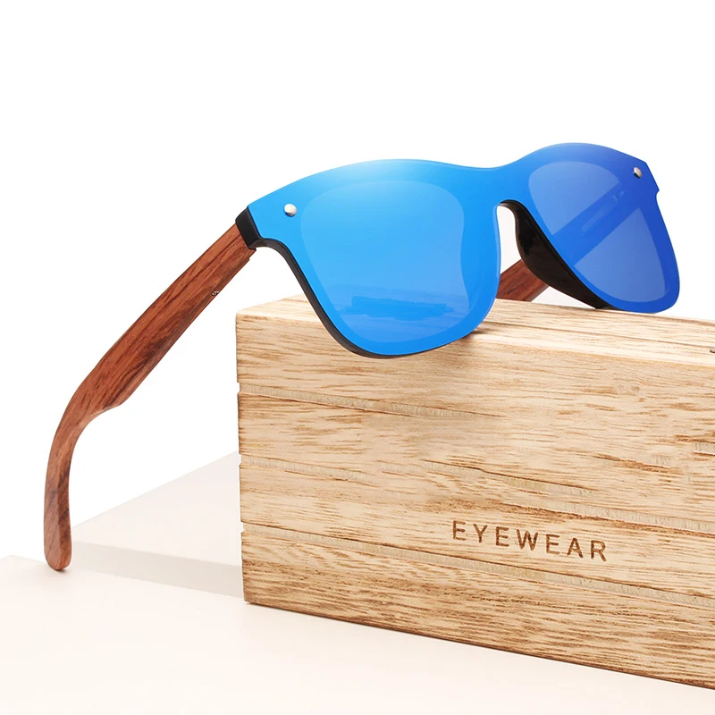 

Wooden Vintage Sunglasses Men Polarized UV400 Flat Lens Rimless Square Frame Women Sun Glasses Oculos Gafas