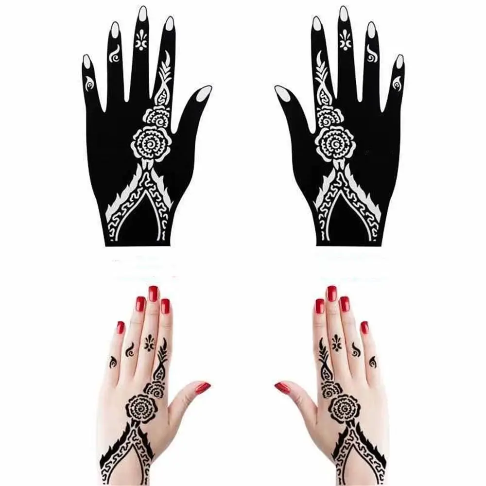 

DIY Face Paints Airbrush Hollow Drawing Temporary Decal India Henna Kit Body Art Template Tattoo Stencils