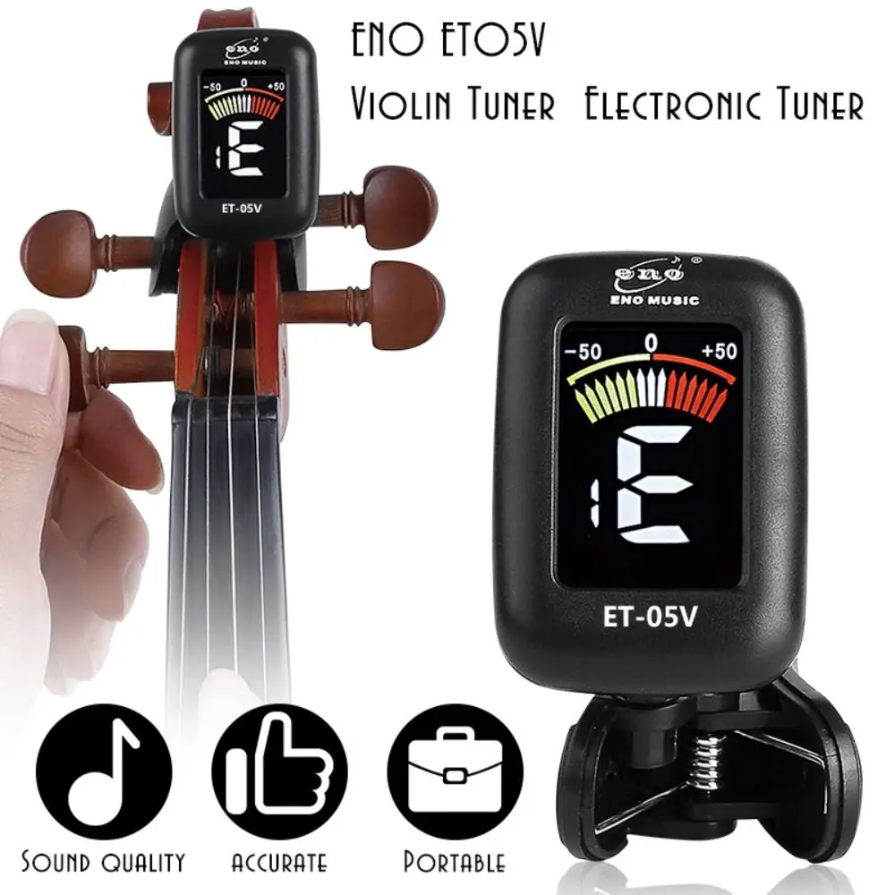 

ET05V ENO Violin Tuner Musical Instrument Mini Portable Clip-on Tuner Currency Sensitive Electronic Tuner Guitar