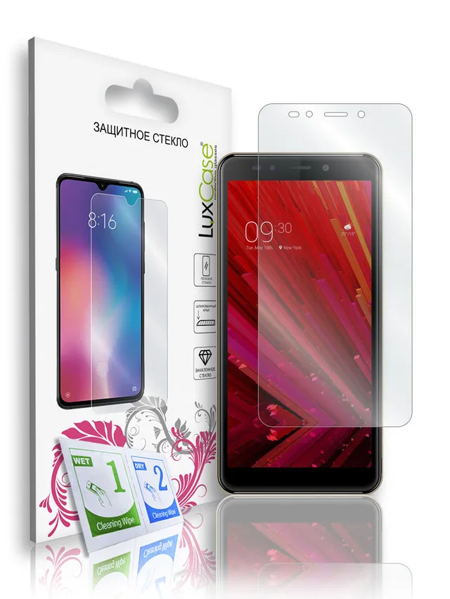 Protective glass dexp g255/on the flat part of screen/from luxcase | Мобильные телефоны и аксессуары