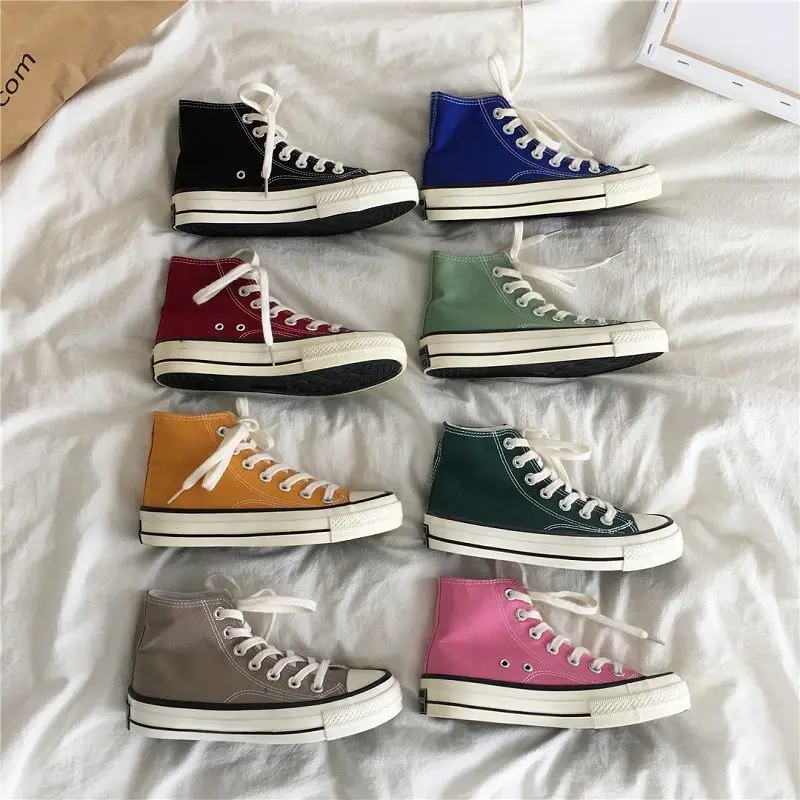 

Кеды унисекс на плоской вулканизированной подошве, Повседневные высокие кроссовки, дышащие удобные для студентов