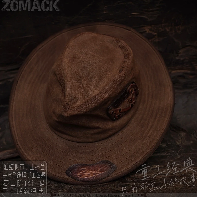 Дизайнерская ковбойская шляпа ручной работы нишевая винтажная шляпа-котелок