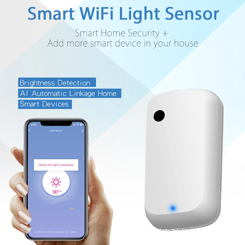 

Беспроводной смарт-датчик освещения Tuya с Wi-Fi и подсветкой